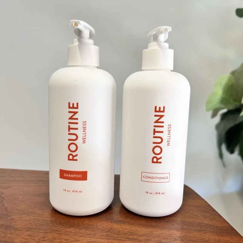 Routine Wellness Shampoo Conditioner 14 Oz Coconut Vanilla Thinning Hair Vegan